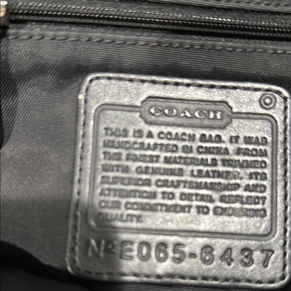 Coach Black Messenger Bag with Leather Accent and Adjustable Strap - Picture 3 of 6